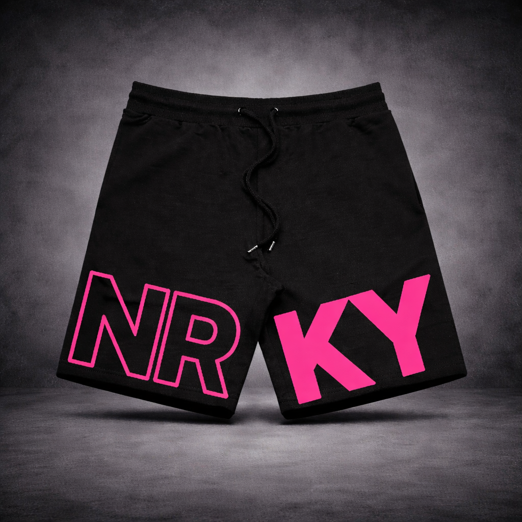 Men's Revolution Shorts - Pink on Black