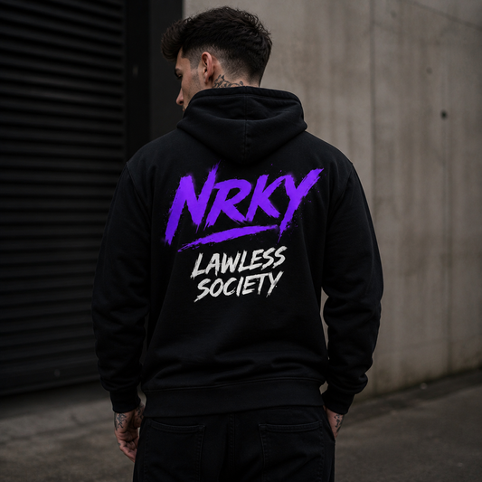 Men’s Disruption Hoodie - Purple on Black