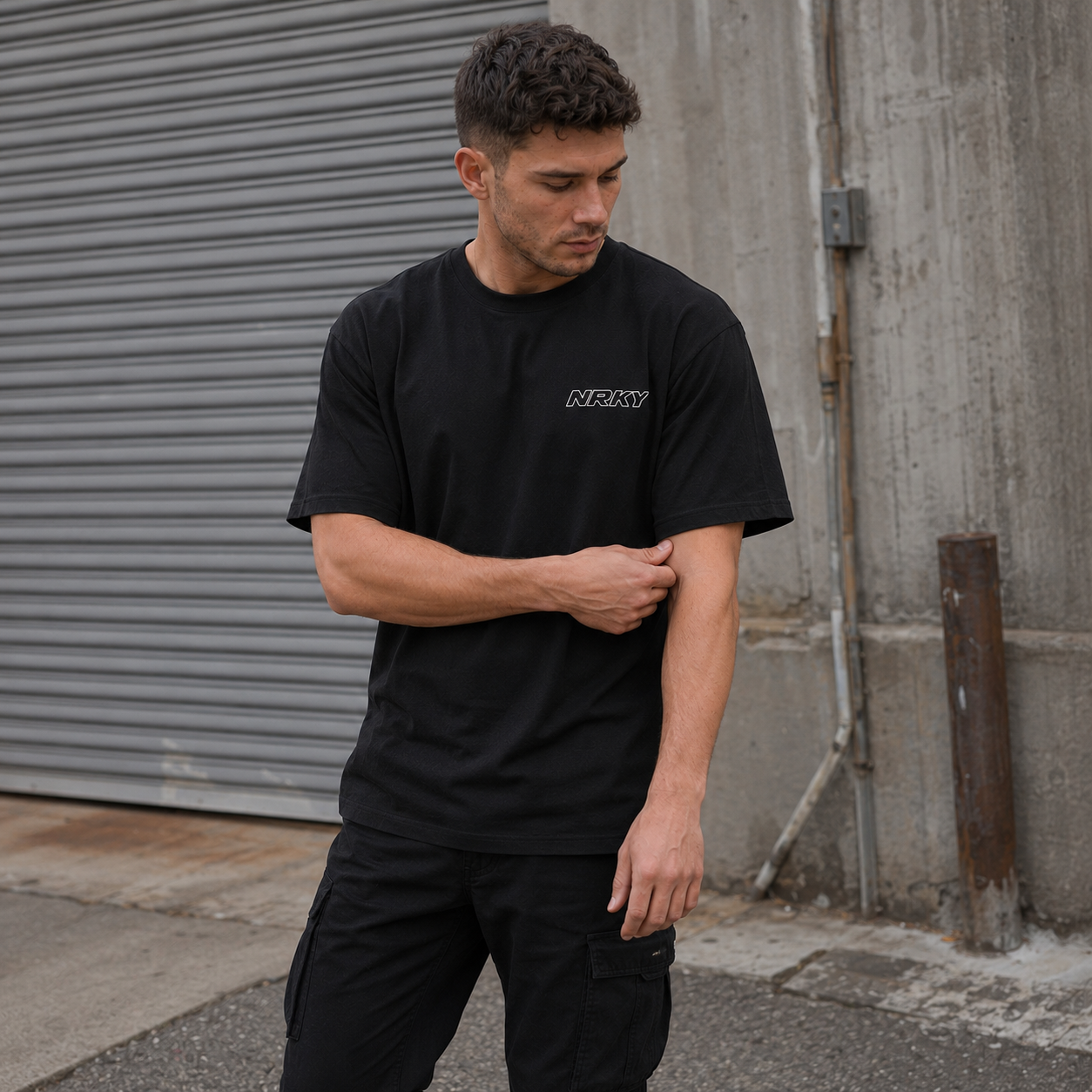 Men's Defiance Tee - Pink on Black