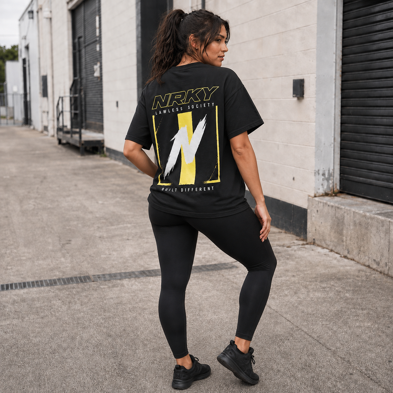 Women's Defiance Tee - Yellow on Black