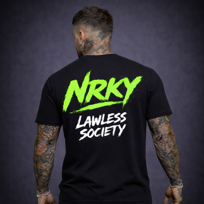 Men’s Disruption Tee - Green on Black