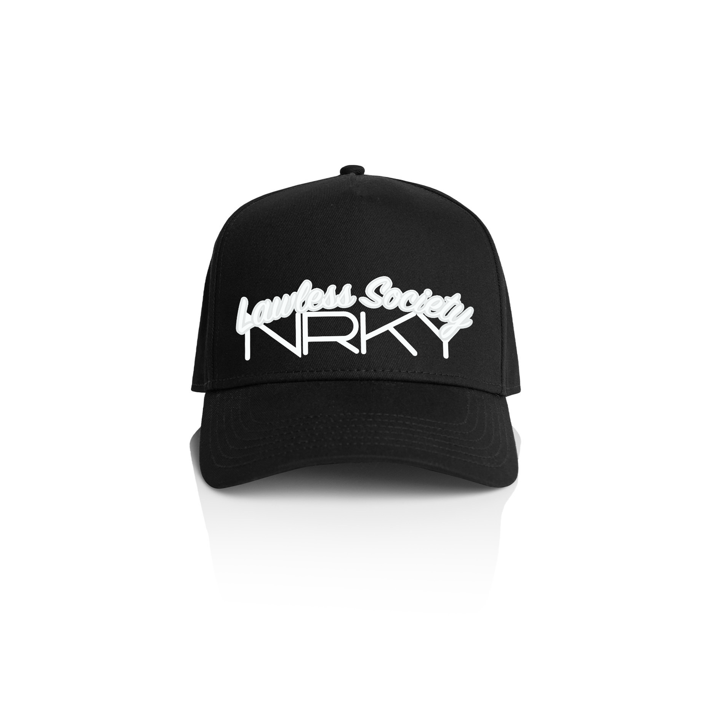 Lawless Society Cap - White on Black