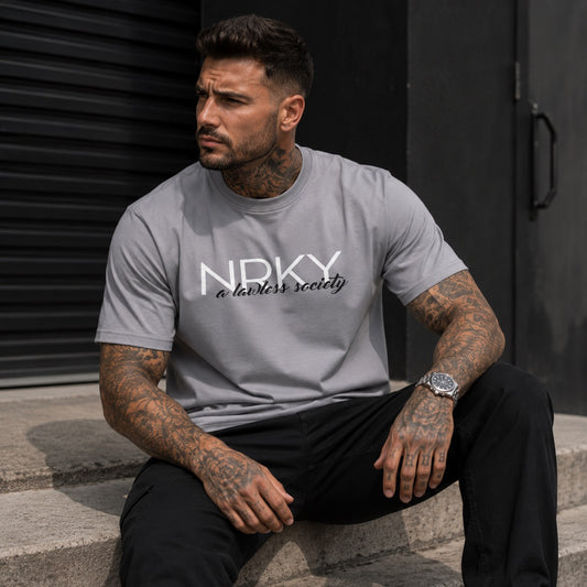 Men’s Lawless Tee - White on Stone