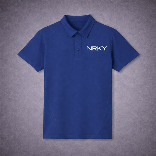 Men's Anarchy Sports Polo - White on Blue