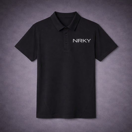 Men's Anarchy Sports Polo - White on Black