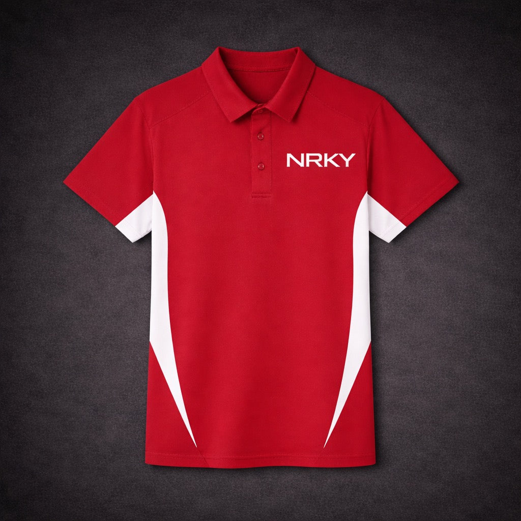 Men's Anarchy Sports Polo - White on Red/White