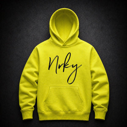 Men’s Disobey Hoodie - Black on Fluoro Yellow