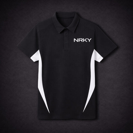 Men's Anarchy Sports Polo - White on Black/White