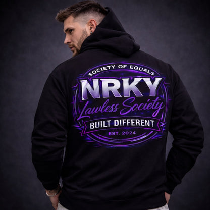 Men’s Sinister Hoodie - Purple on Black