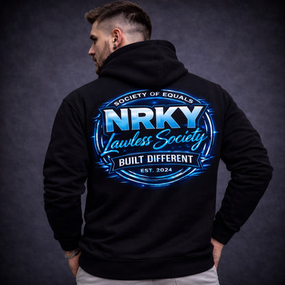 Men’s Sinister Hoodie - Blue on Black