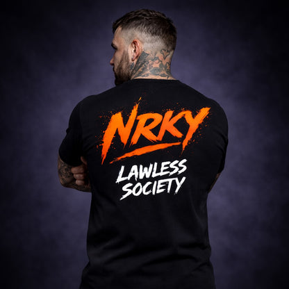 Men’s Disruption Tee - Orange on Black