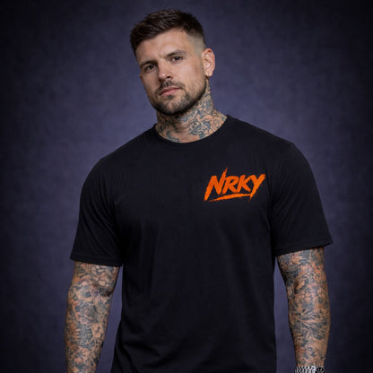 Men’s Disruption Tee - Orange on Black