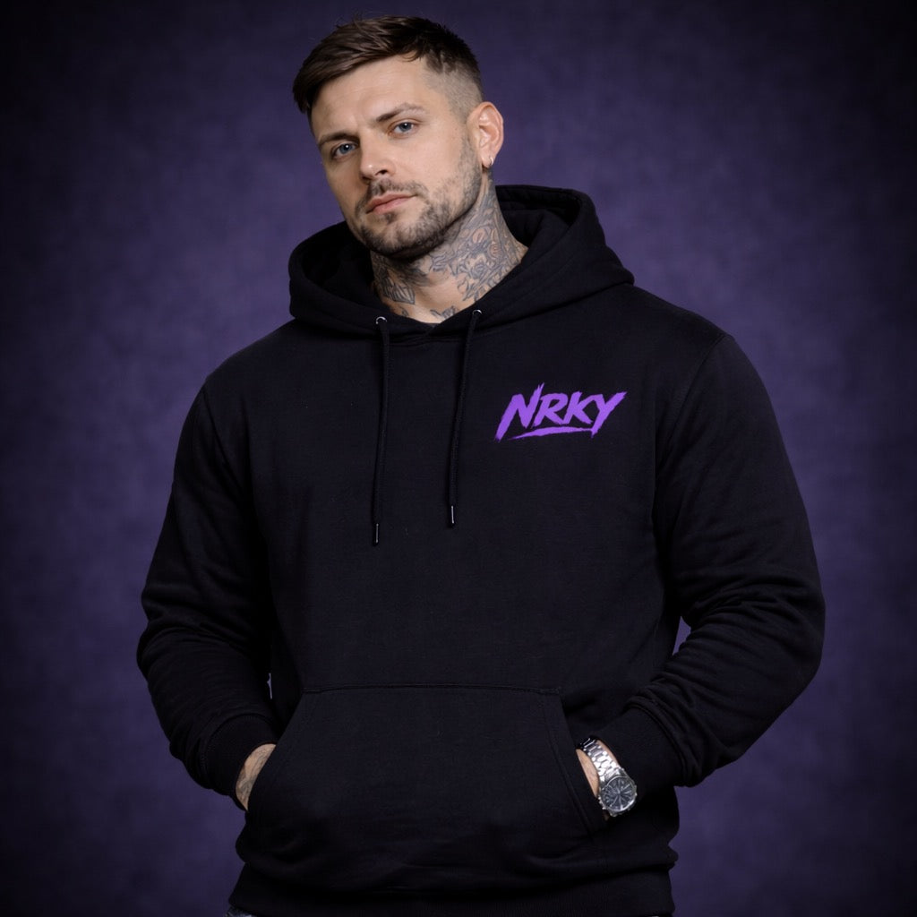Men’s Disruption Hoodie - Purple on Black