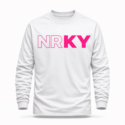 Men’s Revolution Long Sleeve - Pink on White