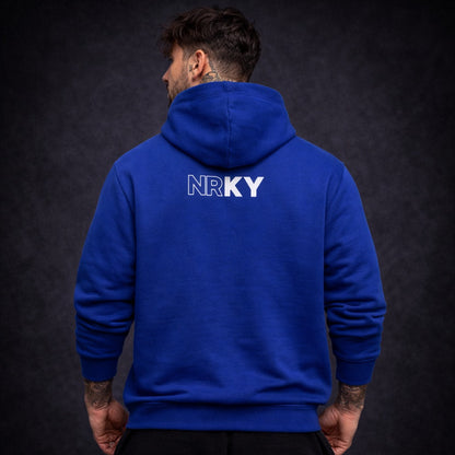 Men's Revolution Hoodie - White on Blue