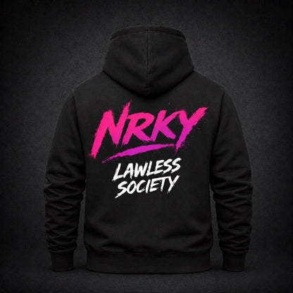 Men’s Disruption Hoodie - Pink on Black