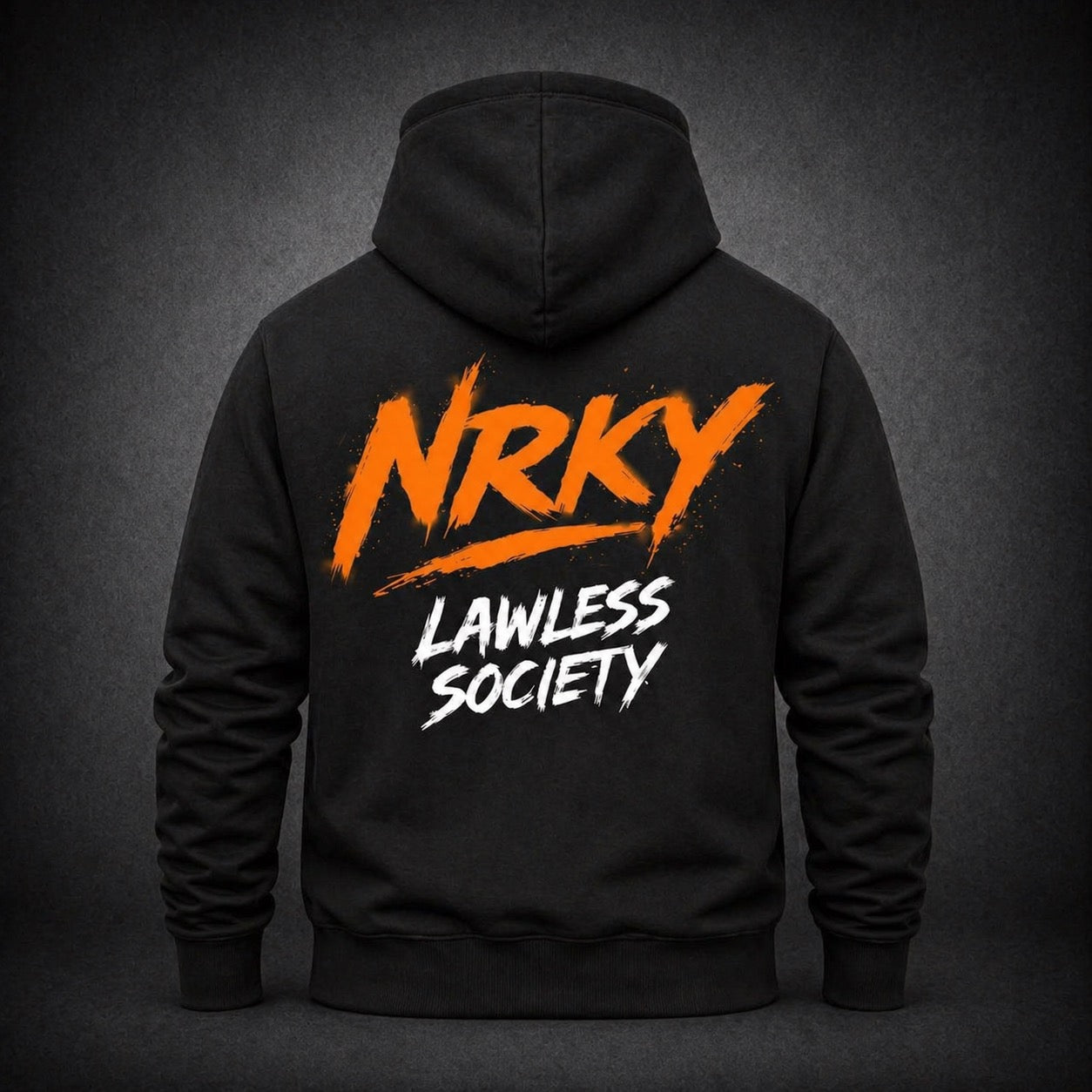Men’s Disruption Hoodie - Orange on Black
