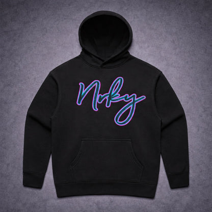 Men's Disobey Hoodie - Blue/pink on Black