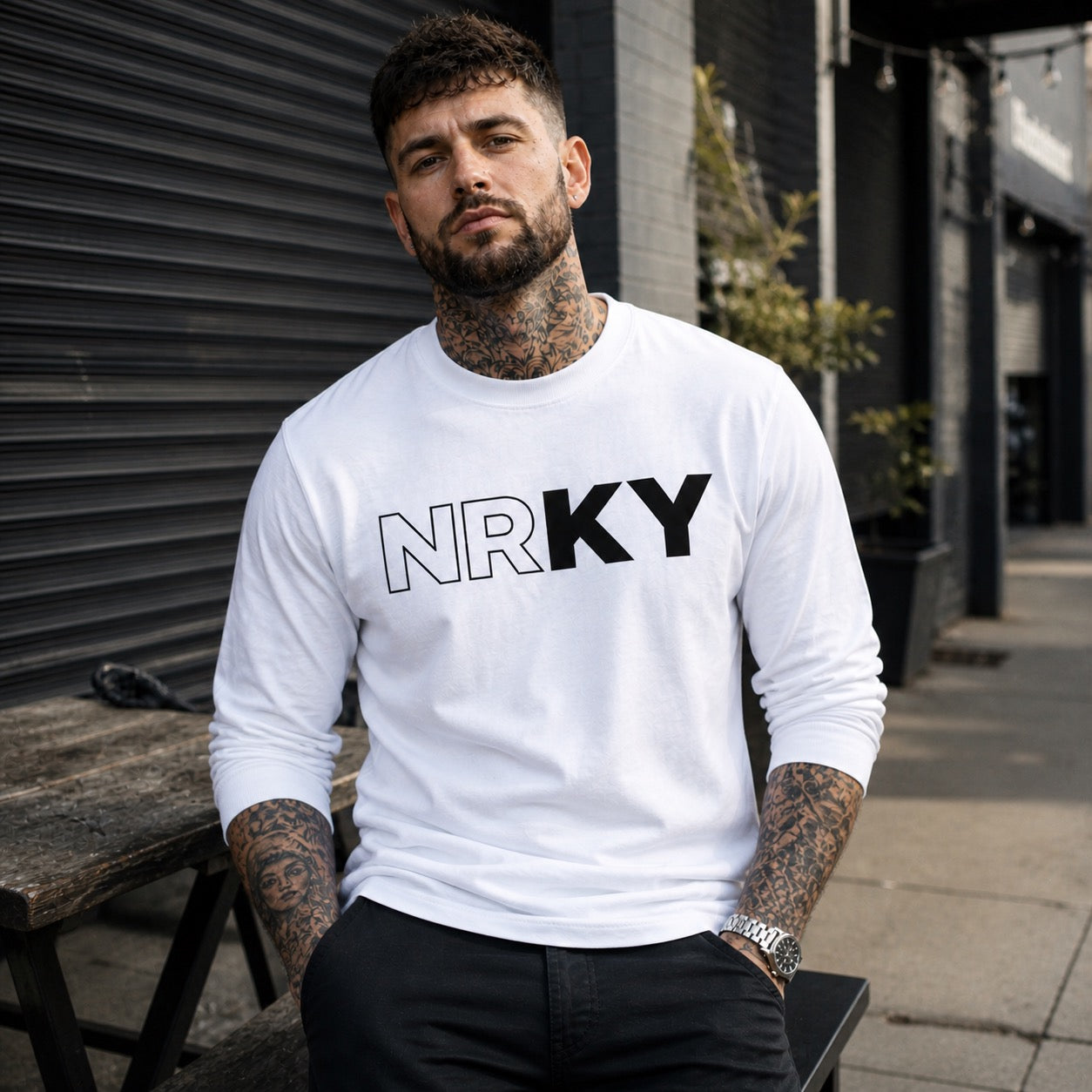 Men’s Revolution Long Sleeve - Black on White