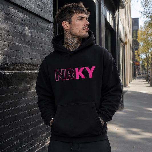 Men's Revolution Hoodie - Pink on Black