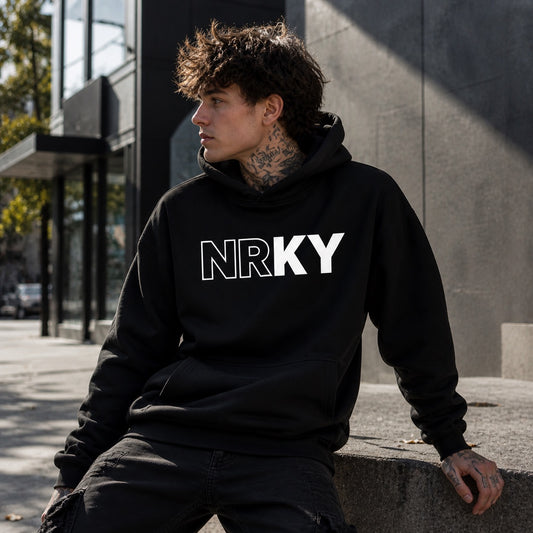 Men's Revolution Hoodie - White on Black