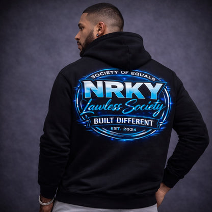 Men’s Sinister Hoodie - Blue on Black