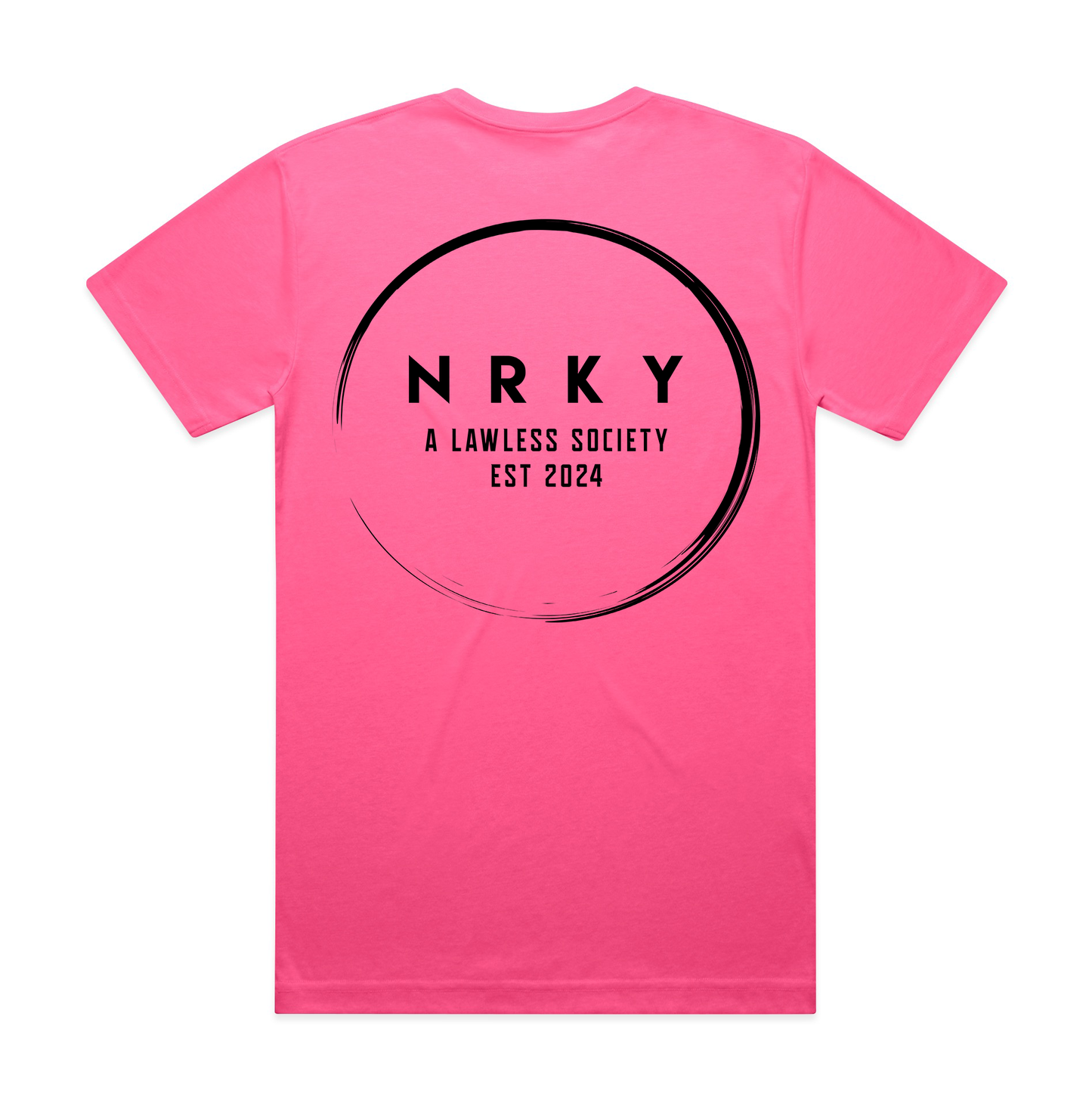 Men’s Mayhem Tee - Black on Pink