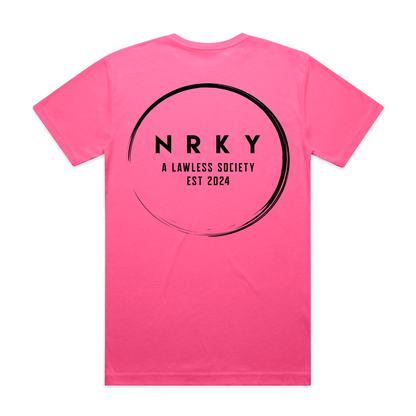 Men’s Mayhem Tee - Black on Pink