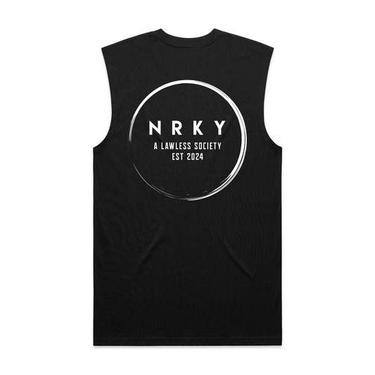 Men's Mayhem Tank - White on Black