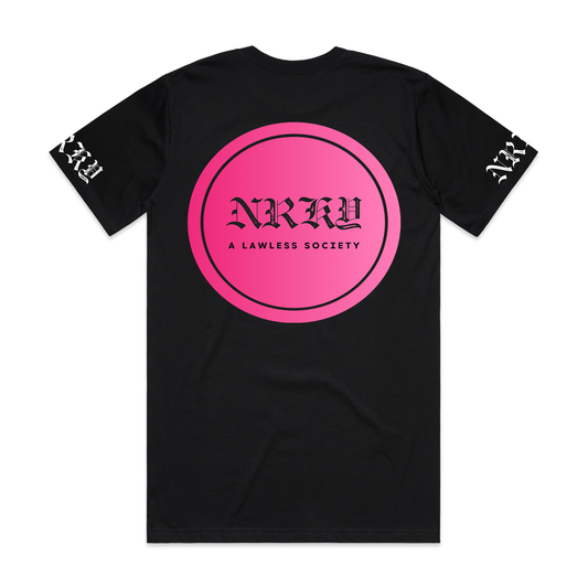 Men’s Chaos Tee - Pink on Black
