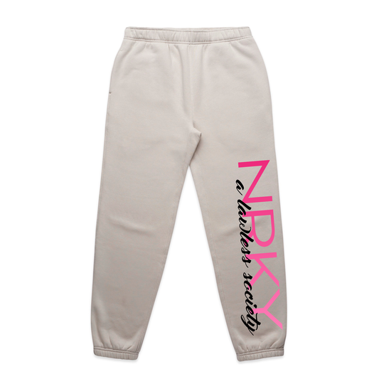 Women's Lawless Tracksuit Pants - Pink on Bone