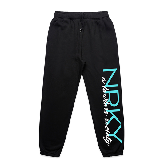 Women's Lawless Tracksuit Pants - Blue on Black