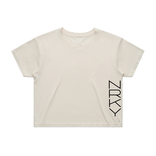 Women's Anarchy Cropped Tee - Bone