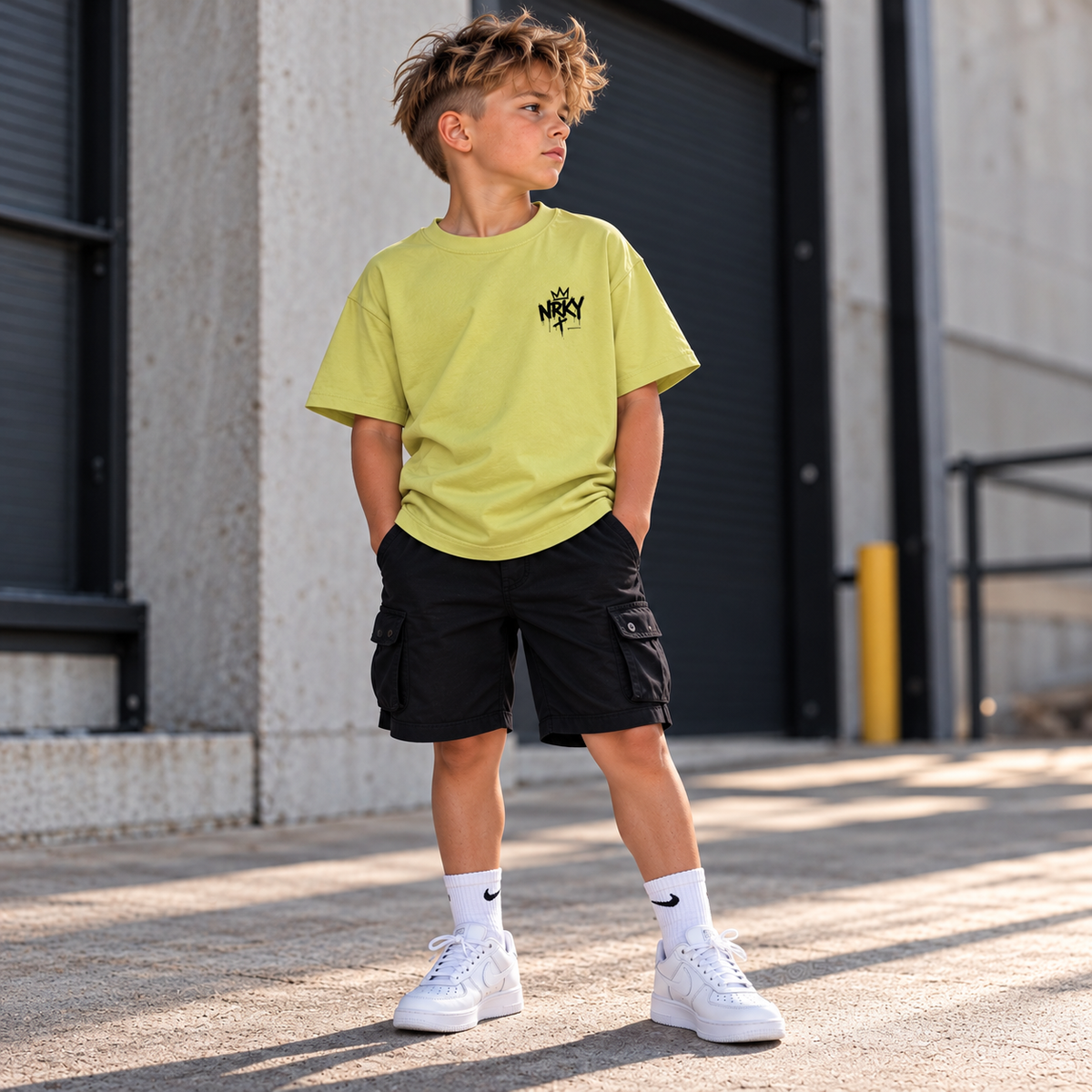 Kids HAVOC Tee Khaki front