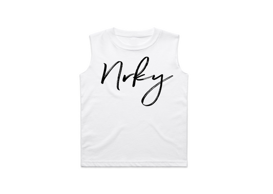 Kid's Disobey Tank - White