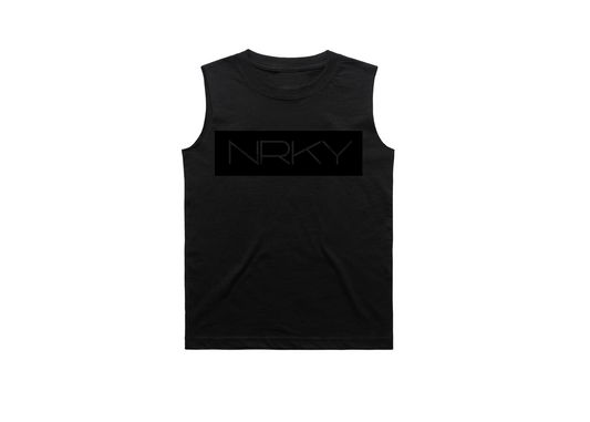 Kid's Hustle Tank - Black on Black