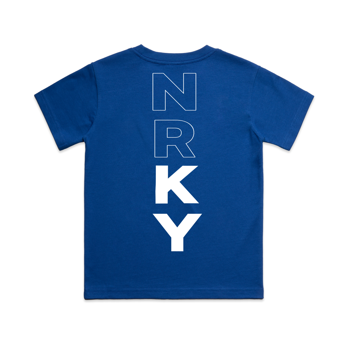 Kid's Revolution Tee - White on Blue