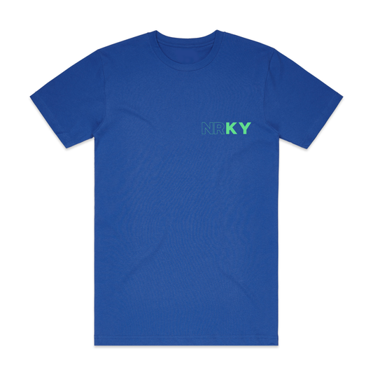 Men’s Revolution Tee - Lime on Blue