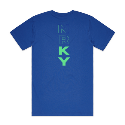 Men’s Revolution Tee - Lime on Blue