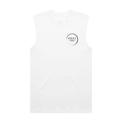 Men's Mayhem Tank - Black on White