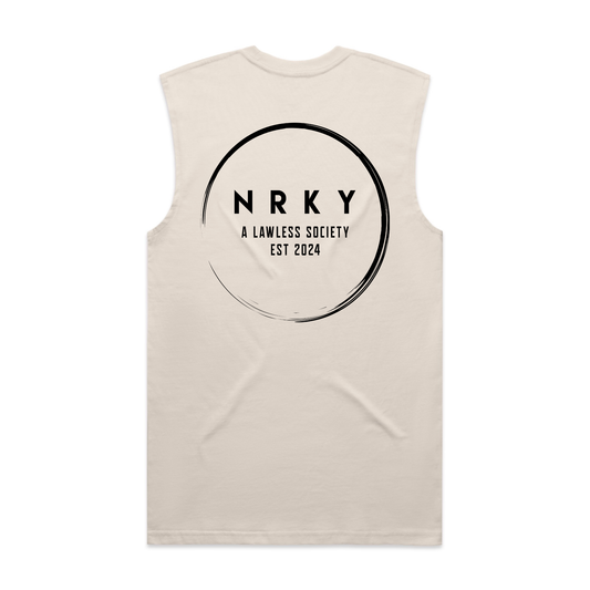 Men's Mayhem Tank - Black on Bone