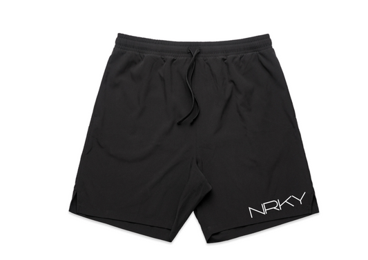 Men's Anarchy Sports Shorts - White on Black