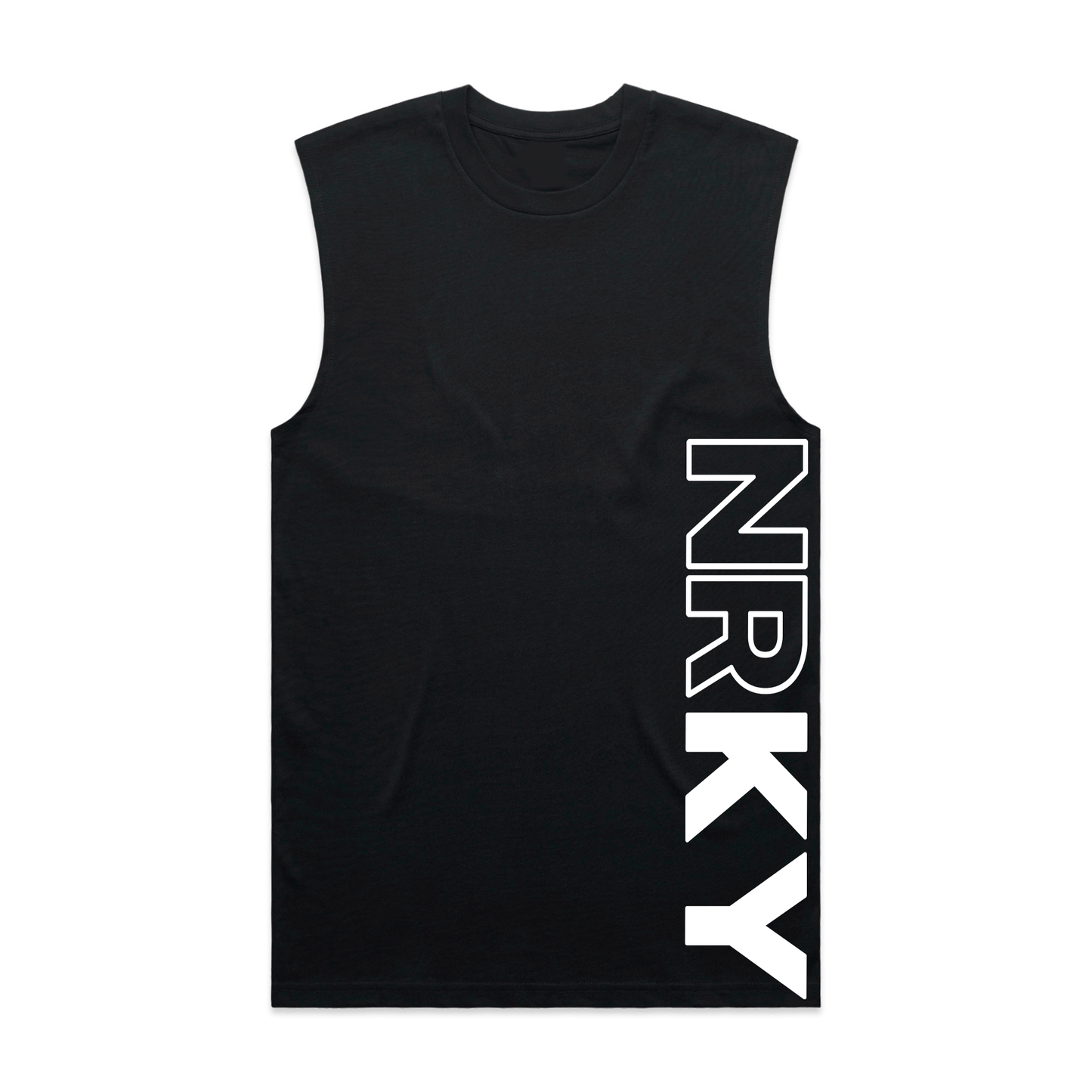 Men's Revolution Tank - White on Black