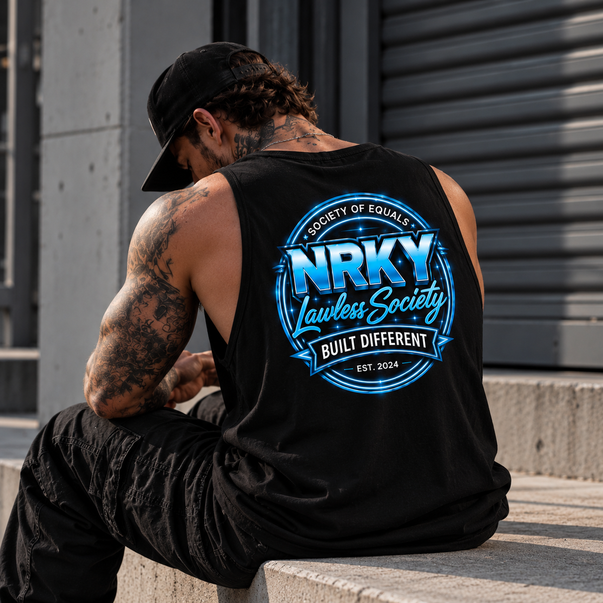 Men's Sinister Tank Blue