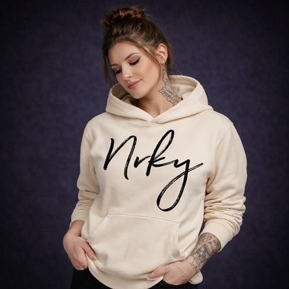 NRKY Women's Disobey Hoodie black on butter alternate view 2