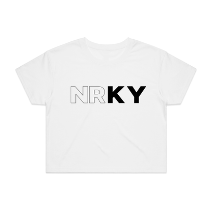 NRKY Women's Revolution Cropped Tee black on white alternate view