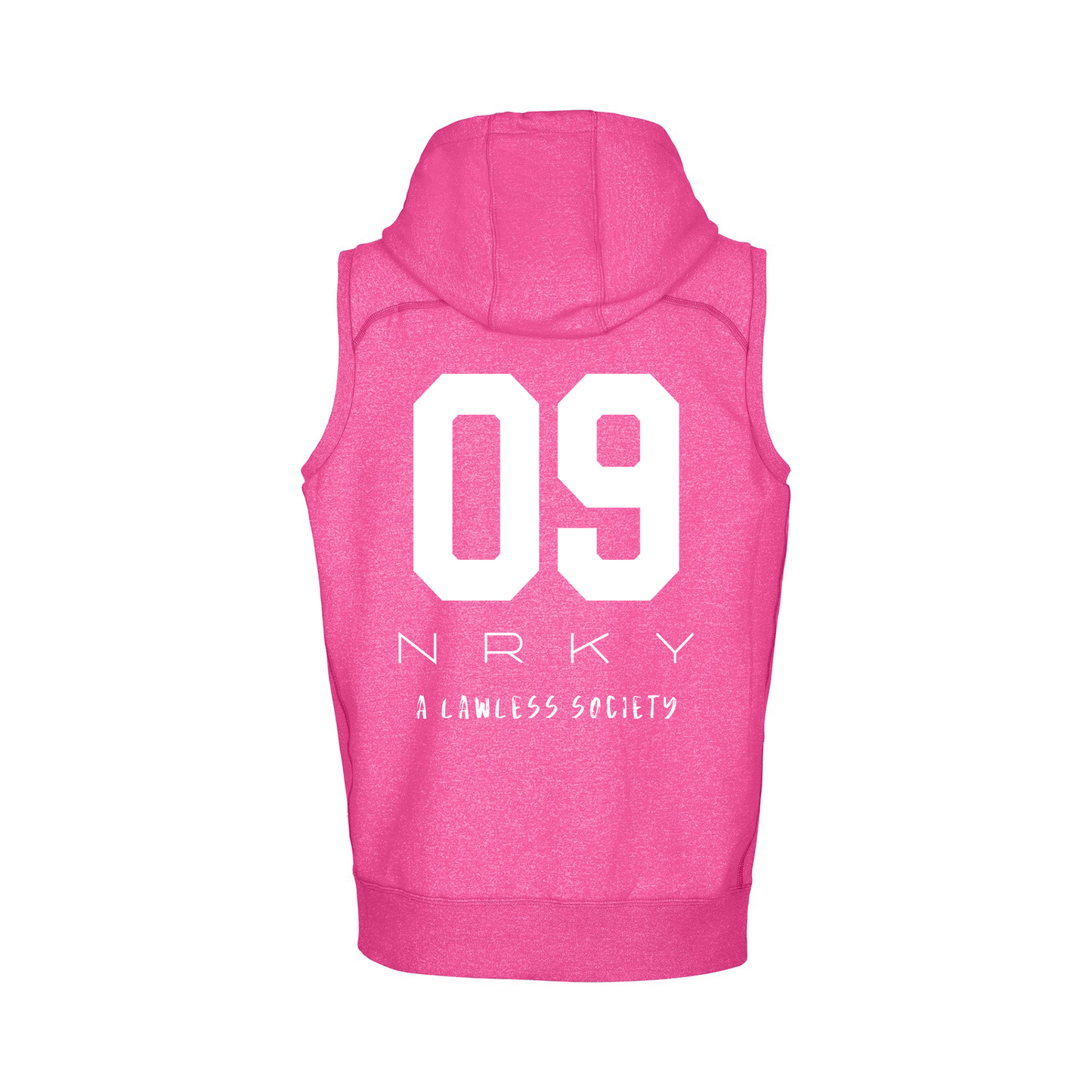 Men's Hooded Riot Tank - White on Pink