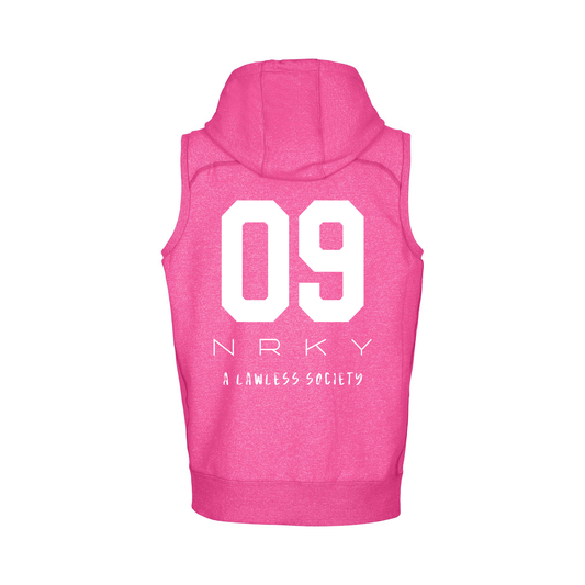 Men's Hooded Riot Tank - White on Pink