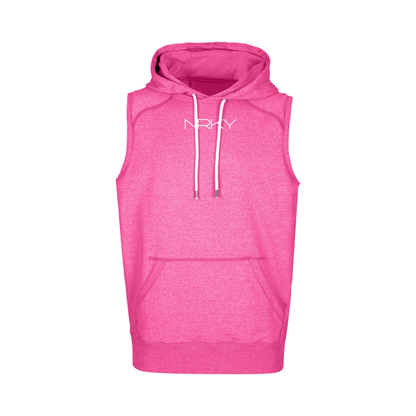 Men's Hooded Riot Tank - White on Pink