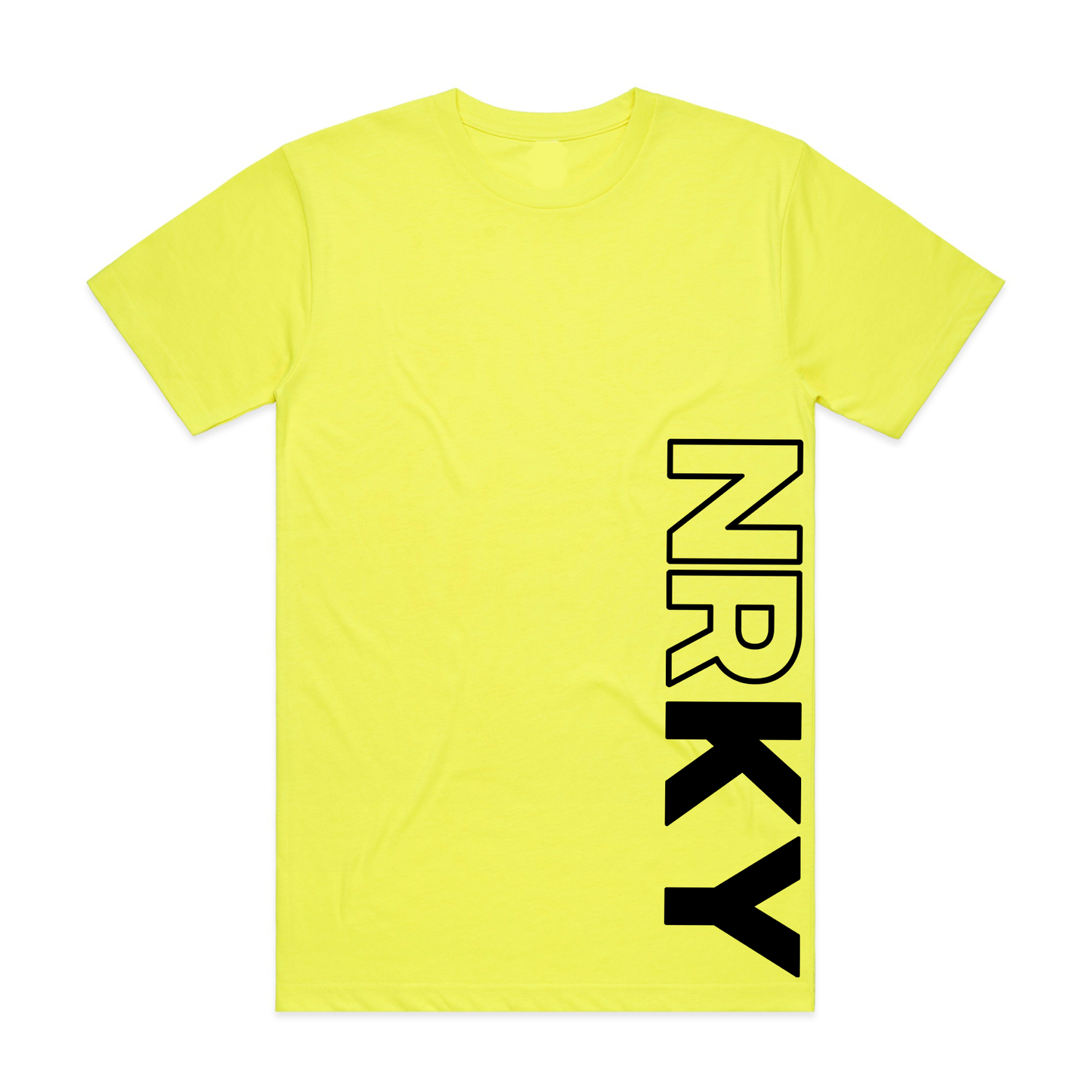 Men’s Revolution Tee - Black on Hi Viz Yellow